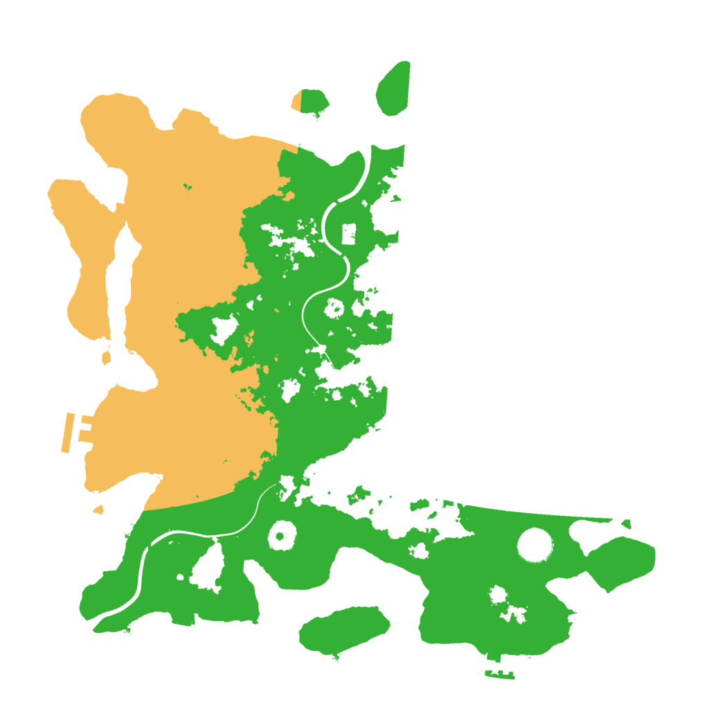 Biome Rust Map: Procedural Map, Size: 3600, Seed: 2007768680