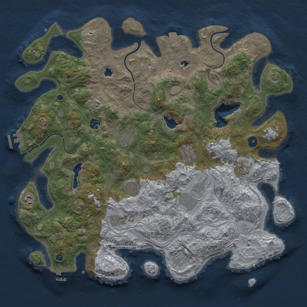 Rust Map: Procedural Map, Size: 4500, Seed: 1478966653, 16 Monuments