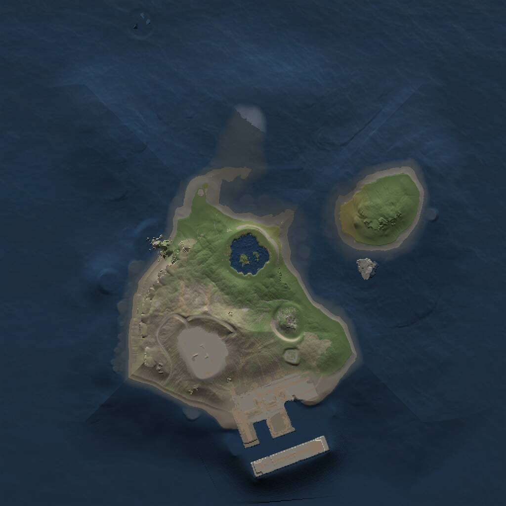 Rust Map: Procedural Map, Size: 1300, Seed: 10421047, 2 Monuments