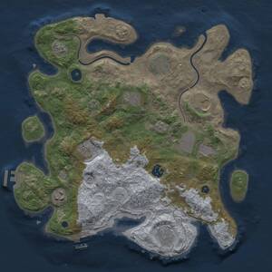 Thumbnail Rust Map: Procedural Map, Size: 3500, Seed: 82747752, 15 Monuments