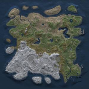 Thumbnail Rust Map: Procedural Map, Size: 4000, Seed: 952331931, 13 Monuments