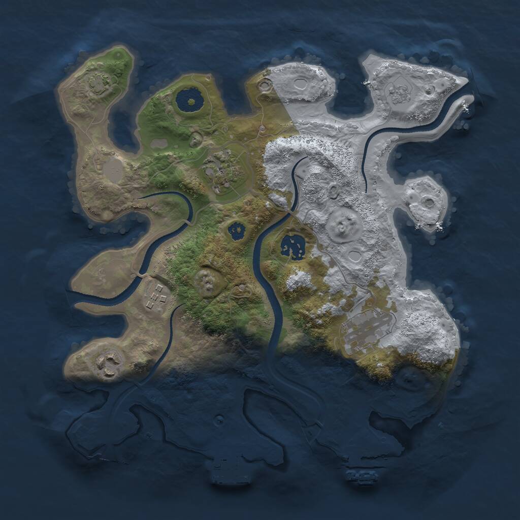 Rust Map: Procedural Map, Size: 3000, Seed: 365879461, 10 Monuments
