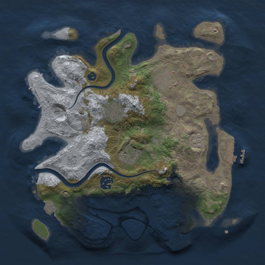 Rust Map: Procedural Map, Size: 3000, Seed: 367759674, 11 Monuments