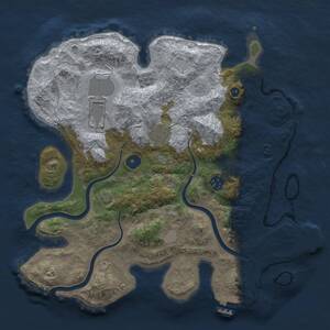 Thumbnail Rust Map: Procedural Map, Size: 3500, Seed: 655442183, 10 Monuments