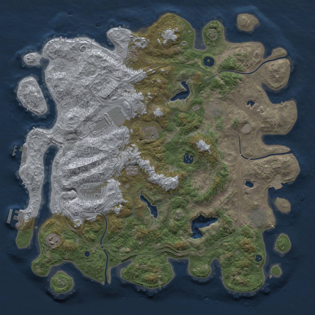 Rust Map: Procedural Map, Size: 4500, Seed: 771659832, 15 Monuments