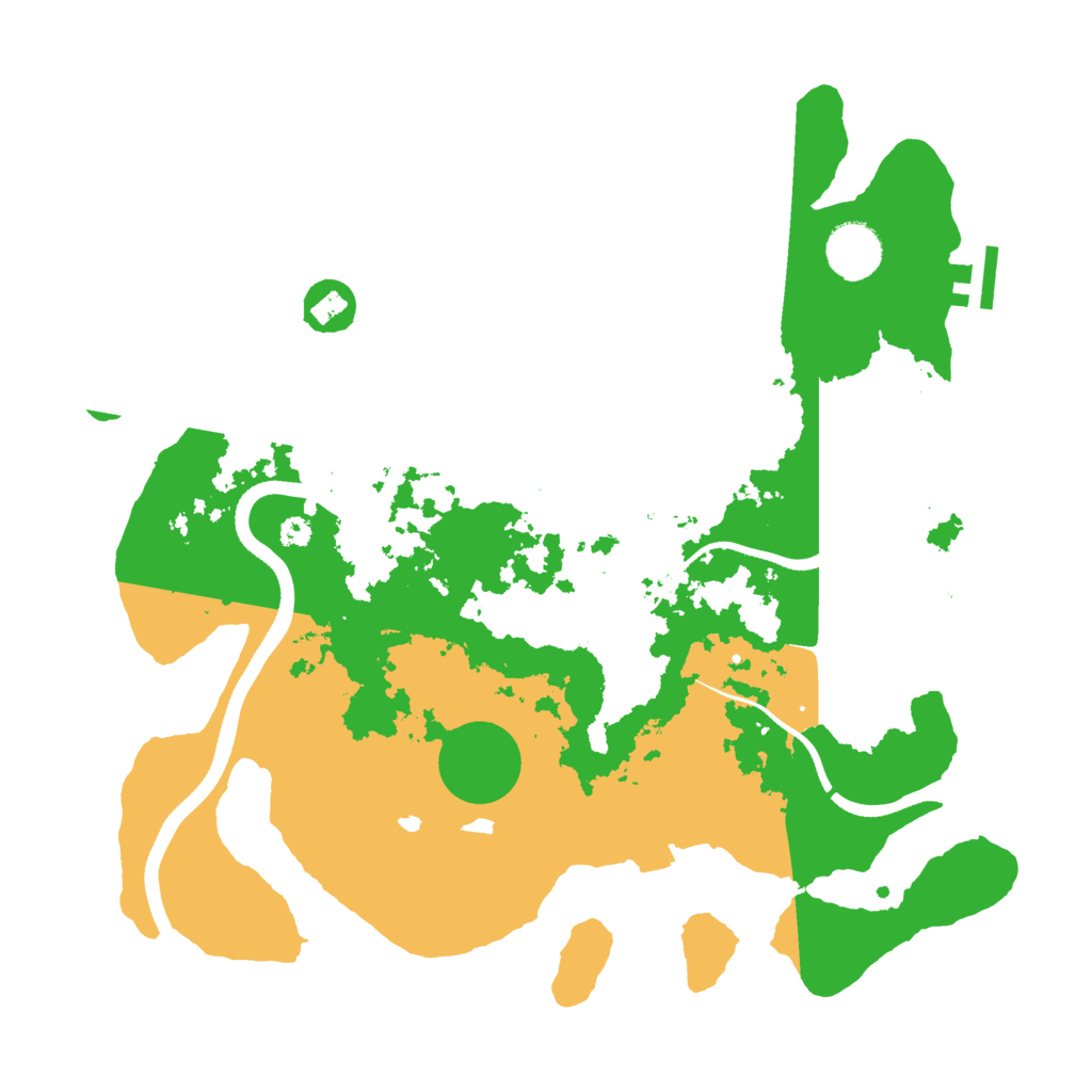 Biome Rust Map: Procedural Map, Size: 3500, Seed: 483940653