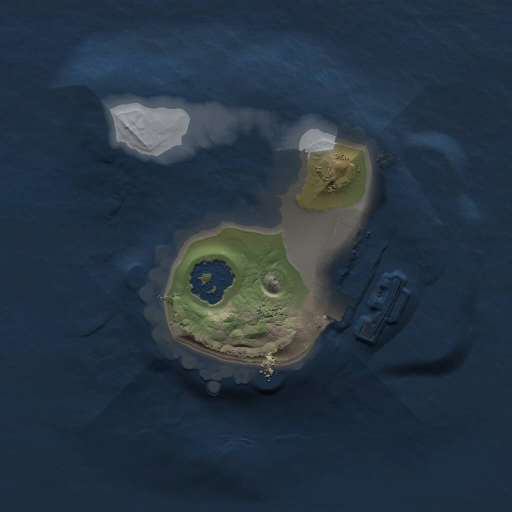 Rust Map: Procedural Map, Size: 1200, Seed: 1117115457, 2 Monuments