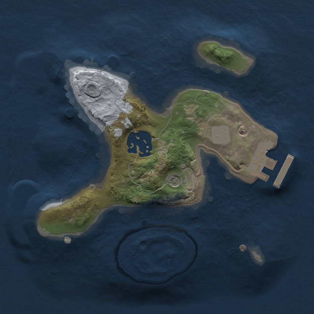 Rust Map: Procedural Map, Size: 1800, Seed: 847285567, 4 Monuments