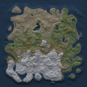 Thumbnail Rust Map: Procedural Map, Size: 4250, Seed: 513253435, 16 Monuments
