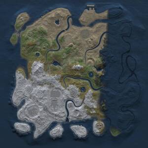 Thumbnail Rust Map: Procedural Map, Size: 4000, Seed: 1481777721, 13 Monuments