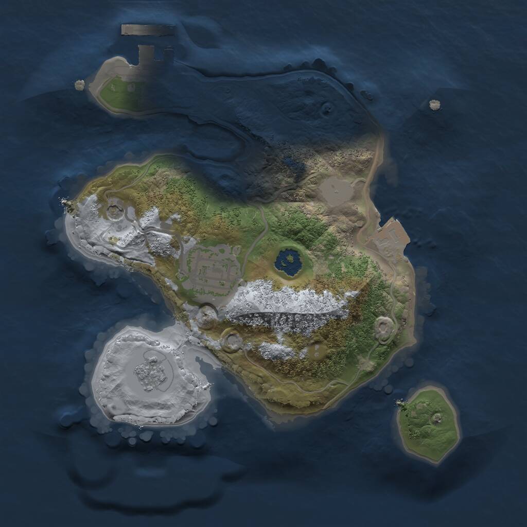 Rust Map: Procedural Map, Size: 2000, Seed: 991490143, 5 Monuments