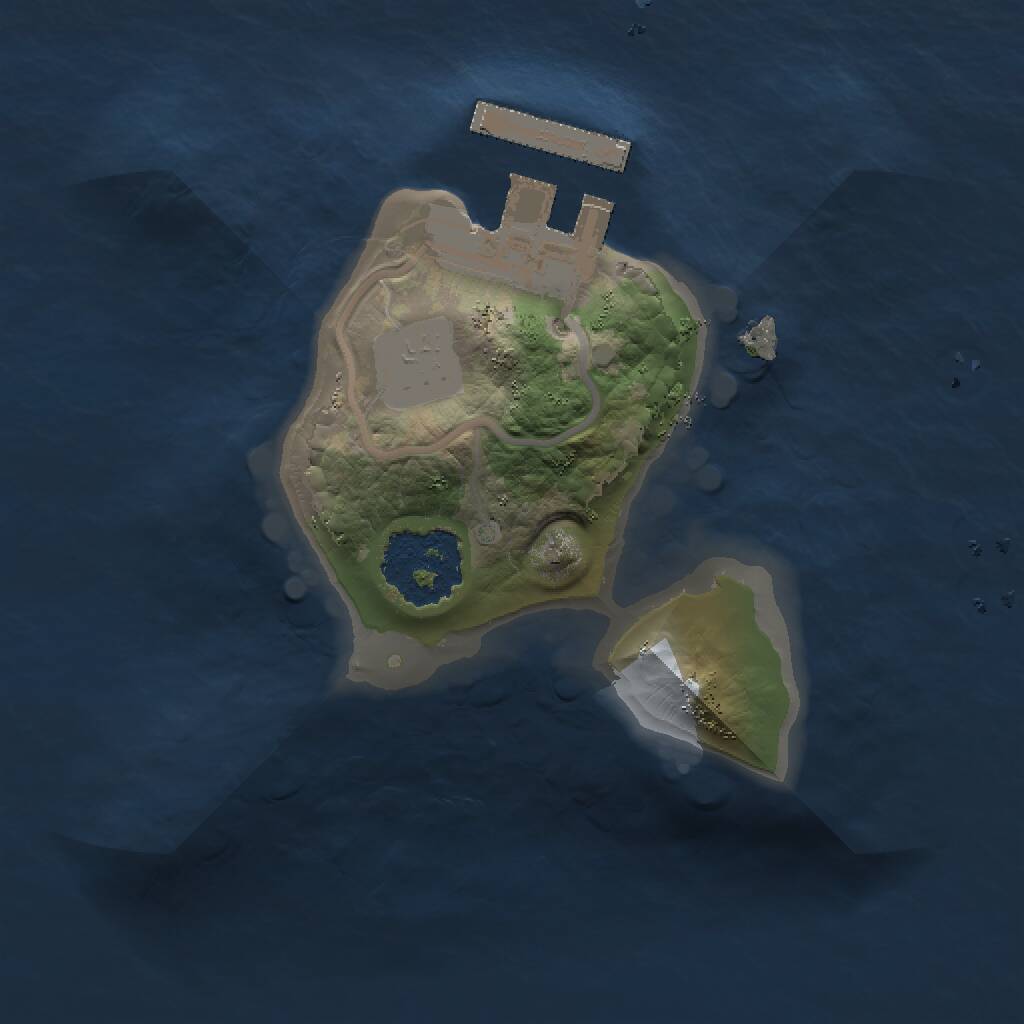 Rust Map: Procedural Map, Size: 1300, Seed: 8843882, 2 Monuments