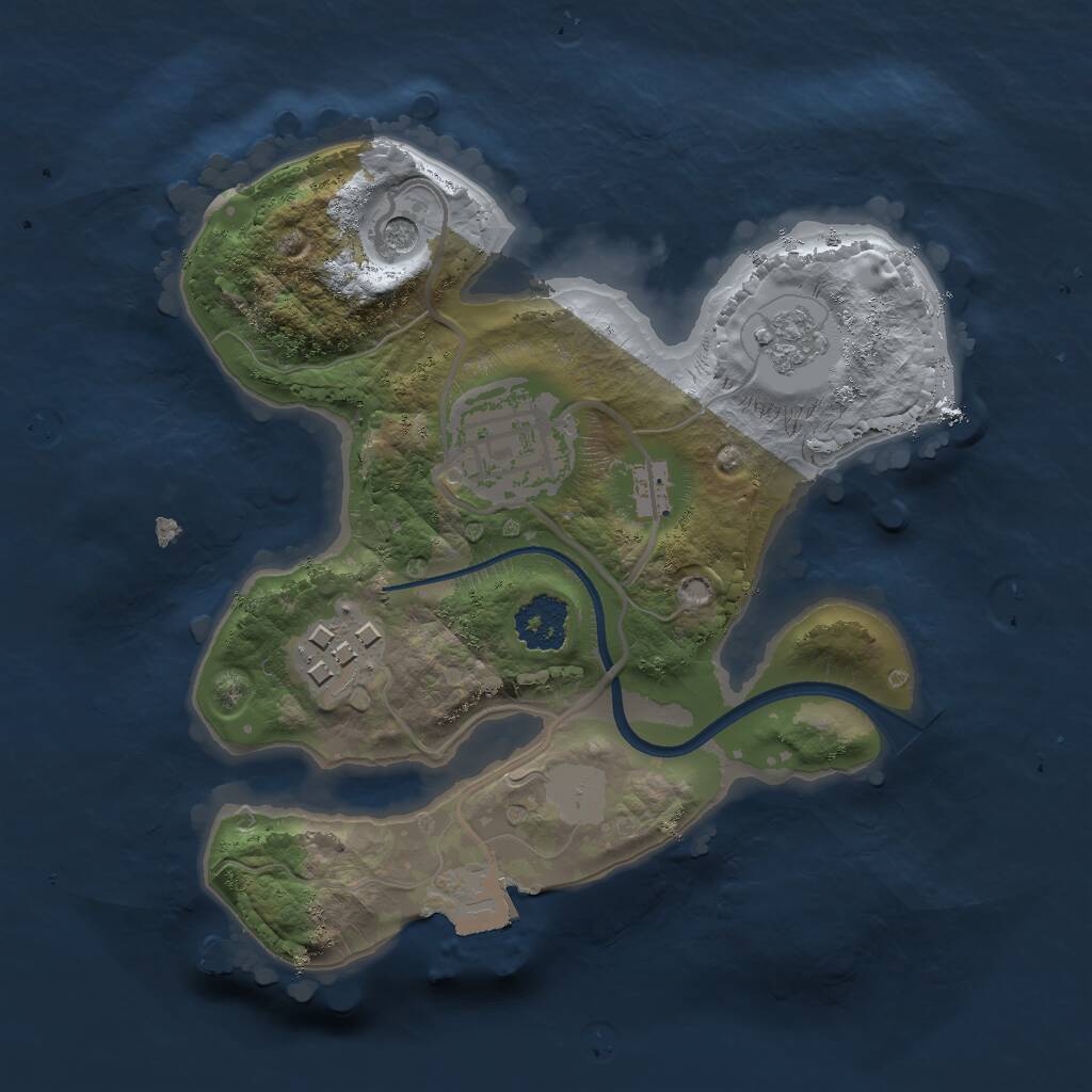 Rust Map: Procedural Map, Size: 2000, Seed: 101657461, 5 Monuments