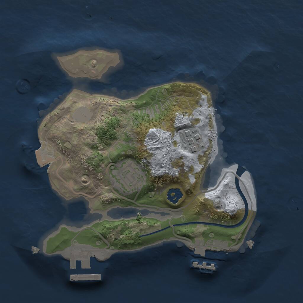 Rust Map: Procedural Map, Size: 2000, Seed: 311579009, 5 Monuments