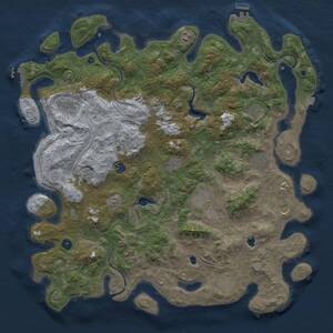 Thumbnail Rust Map: Procedural Map, Size: 4800, Seed: 492306283, 17 Monuments