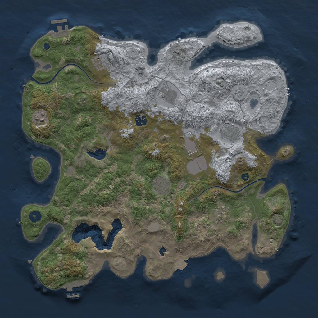 Rust Map: Procedural Map, Size: 4000, Seed: 1495342544, 14 Monuments
