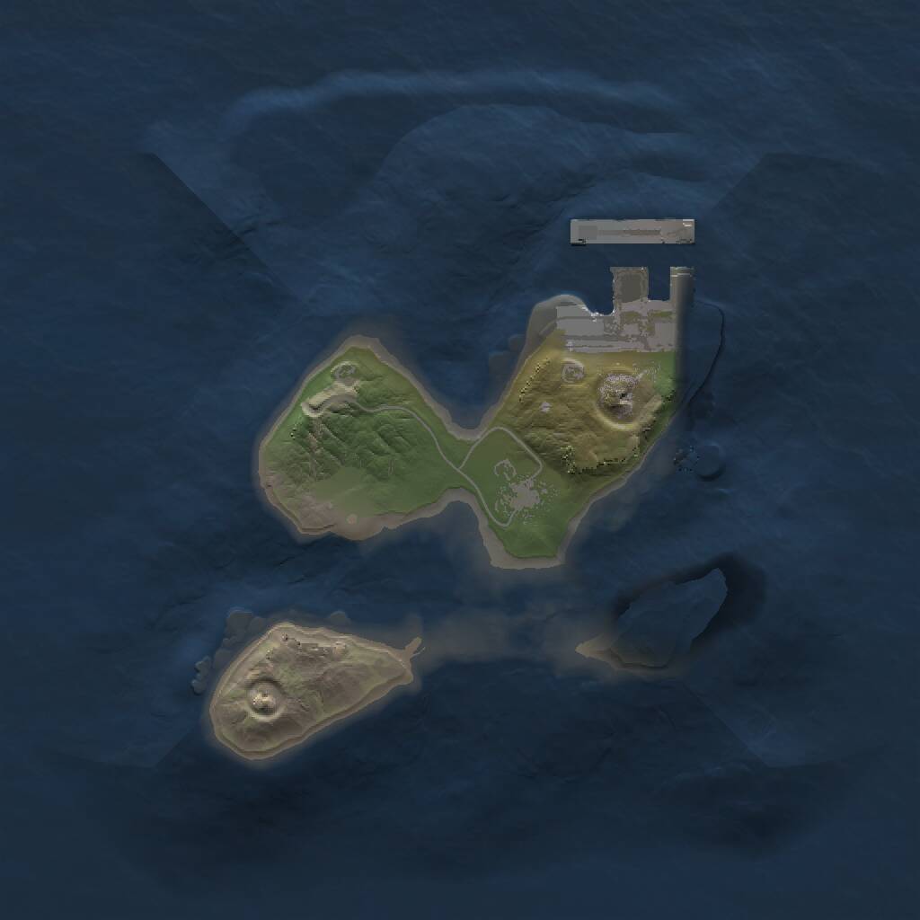 Rust Map: Procedural Map, Size: 1500, Seed: 6464646, 2 Monuments