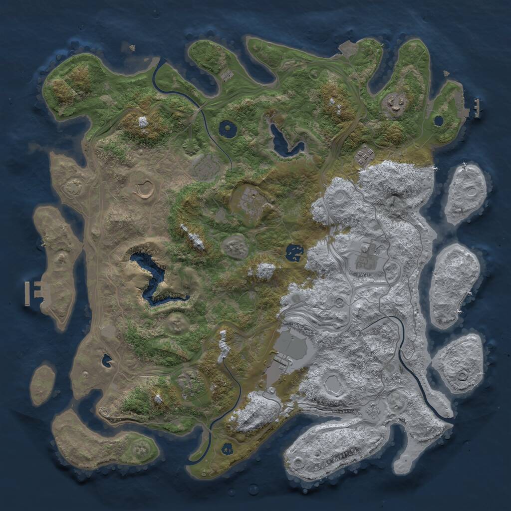 Rust Map: Procedural Map, Size: 4250, Seed: 428003087, 15 Monuments
