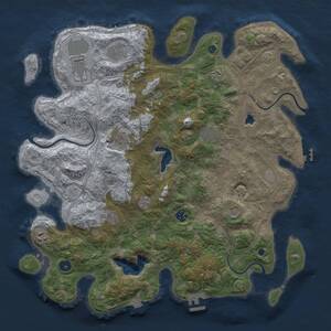 Thumbnail Rust Map: Procedural Map, Size: 4250, Seed: 26215010, 16 Monuments