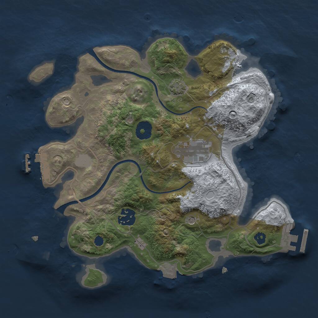 Rust Map: Procedural Map, Size: 2700, Seed: 326302620, 7 Monuments