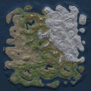 Thumbnail Rust Map: Procedural Map, Size: 5000, Seed: 141388640, 17 Monuments