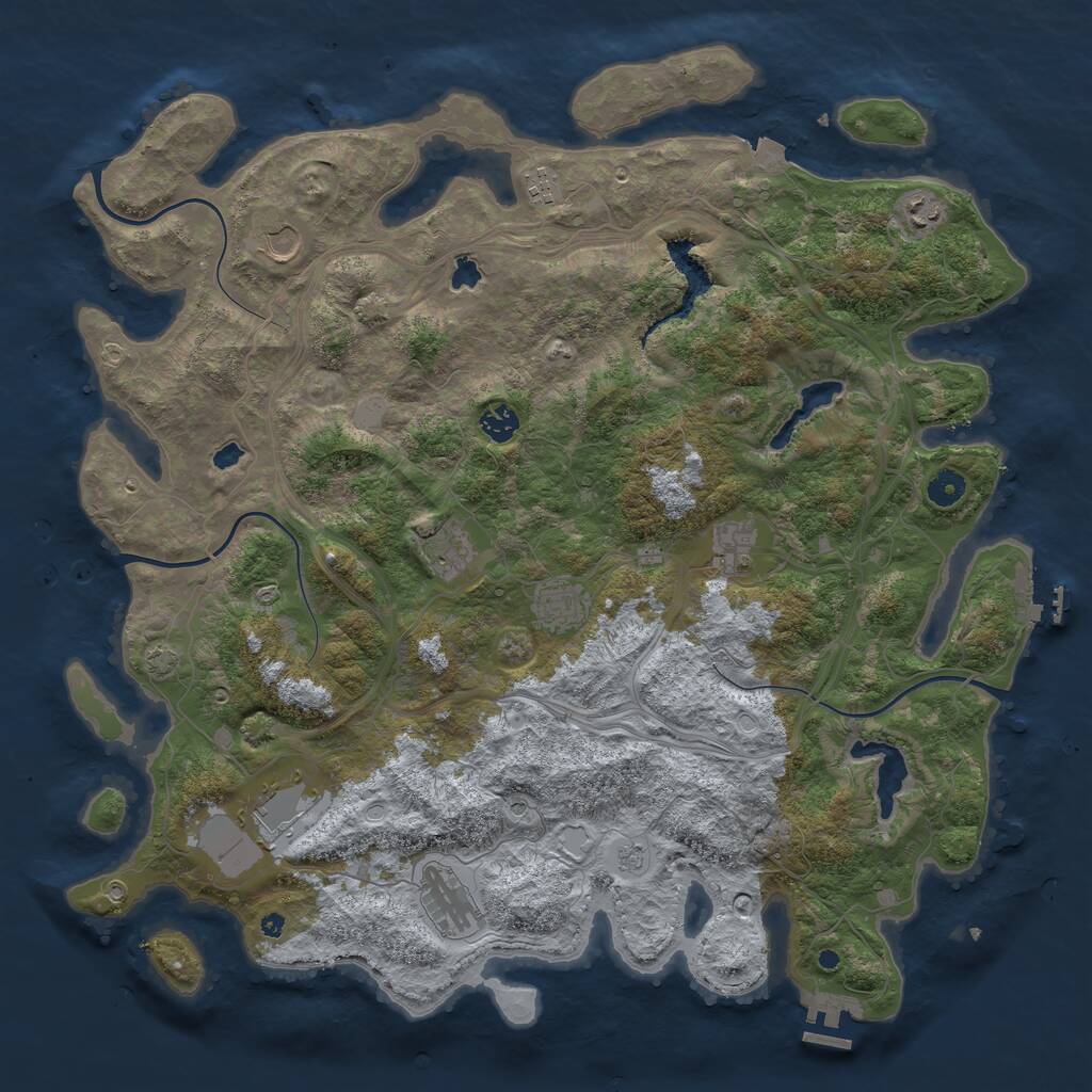 Rust Map: Procedural Map, Size: 4500, Seed: 96571241, 15 Monuments