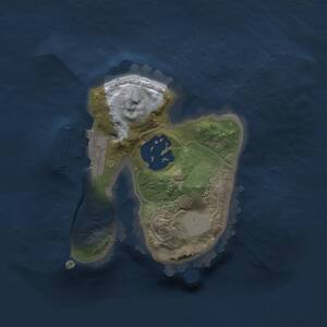 Thumbnail Rust Map: Procedural Map, Size: 1500, Seed: 1189296132, 3 Monuments