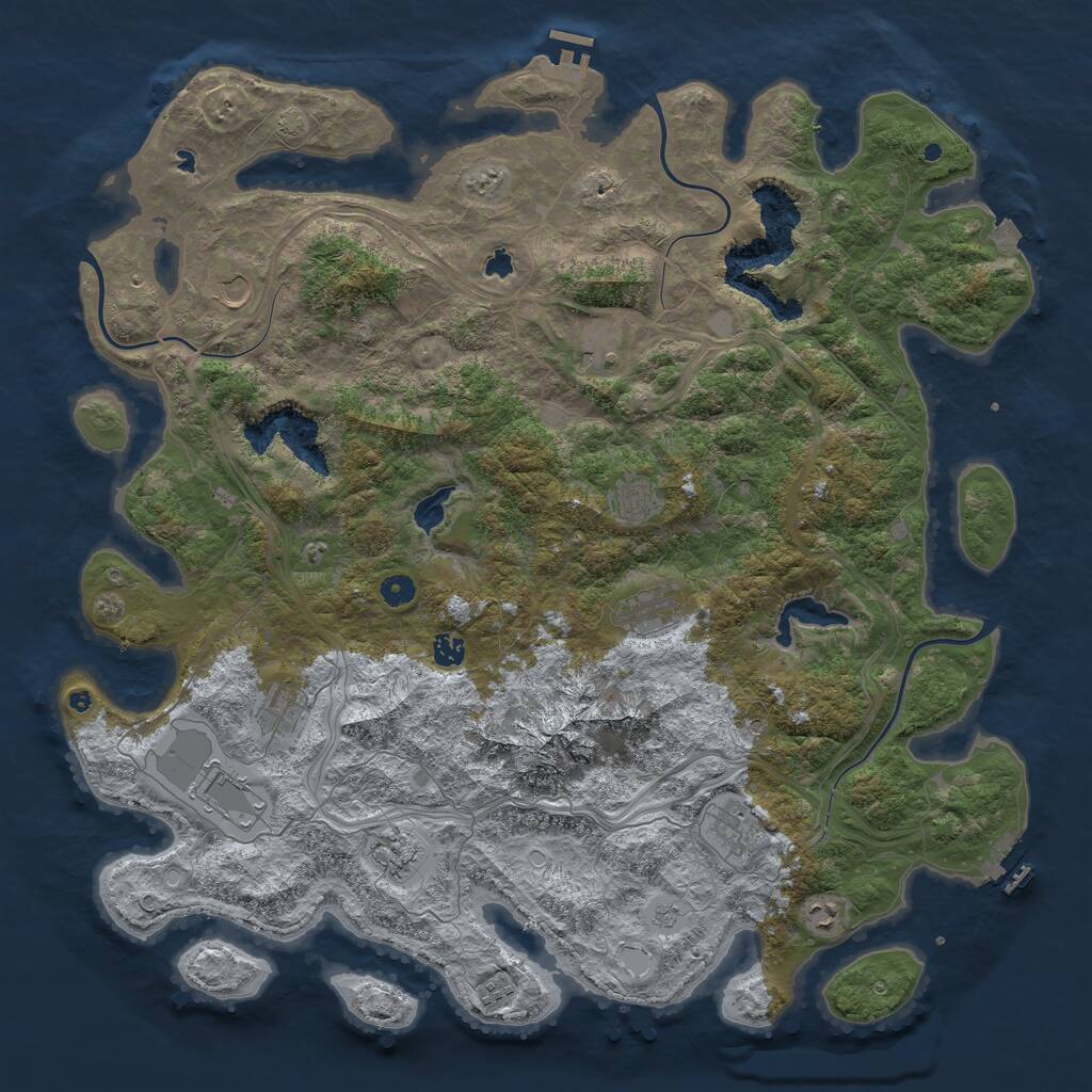 Rust Map: Procedural Map, Size: 5000, Seed: 15867586, 17 Monuments