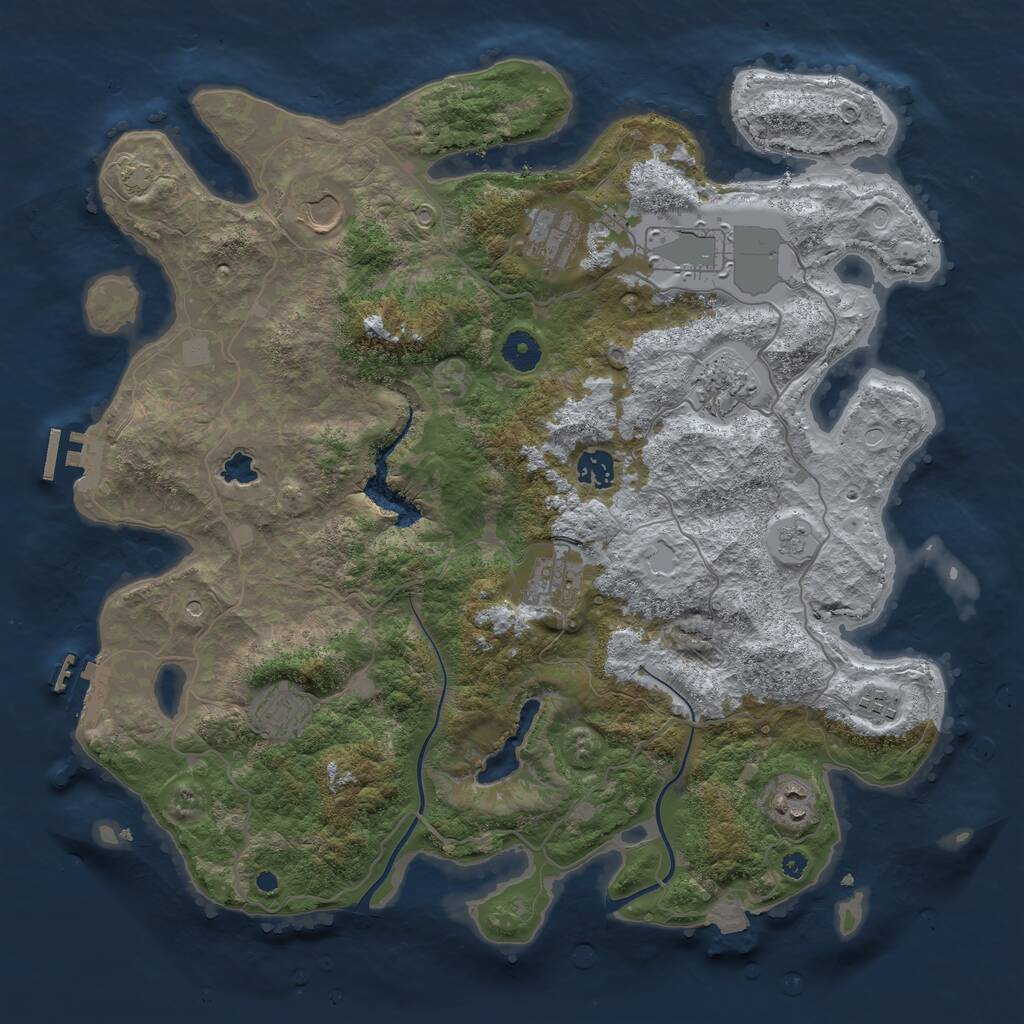Rust Map: Procedural Map, Size: 4000, Seed: 1798415918, 15 Monuments