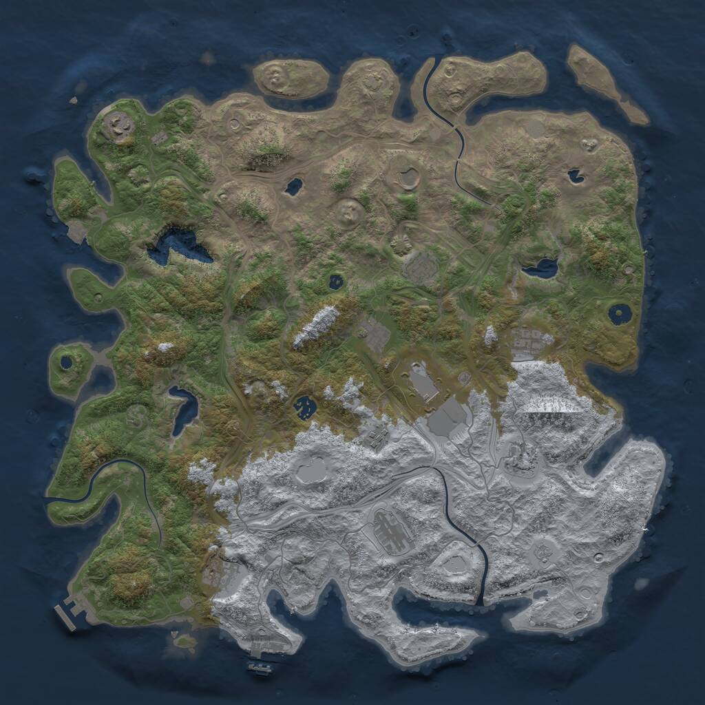 Rust Map: Procedural Map, Size: 4750, Seed: 1835240972, 17 Monuments
