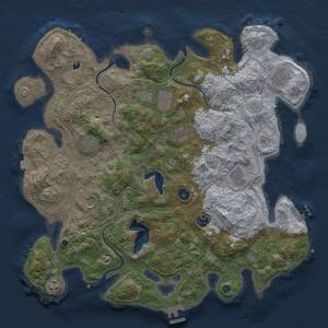 Thumbnail Rust Map: Procedural Map, Size: 4250, Seed: 1291448349, 15 Monuments