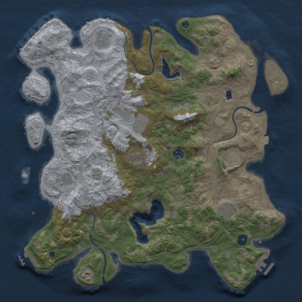 Rust Map: Procedural Map, Size: 4250, Seed: 1152144795, 15 Monuments
