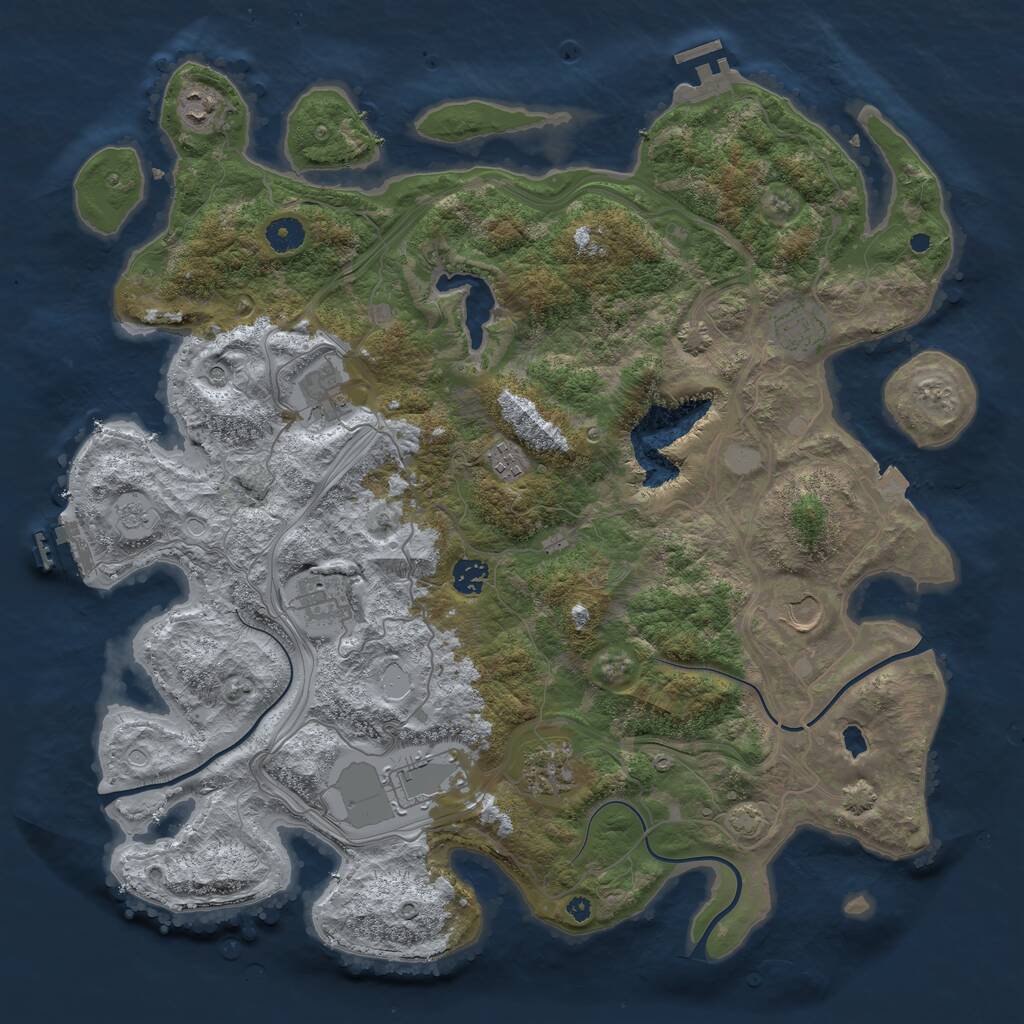 Rust Map: Procedural Map, Size: 4250, Seed: 283832967, 15 Monuments