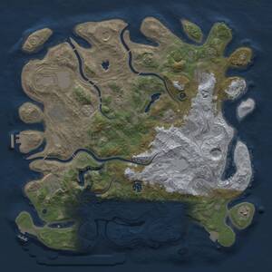Thumbnail Rust Map: Procedural Map, Size: 4250, Seed: 574547452, 17 Monuments