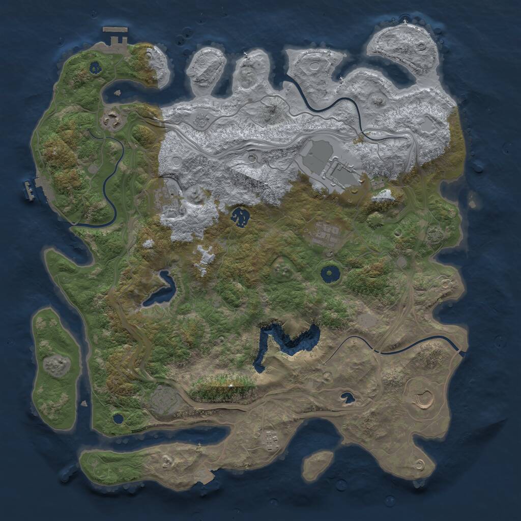 Rust Map: Procedural Map, Size: 4250, Seed: 919265907, 14 Monuments