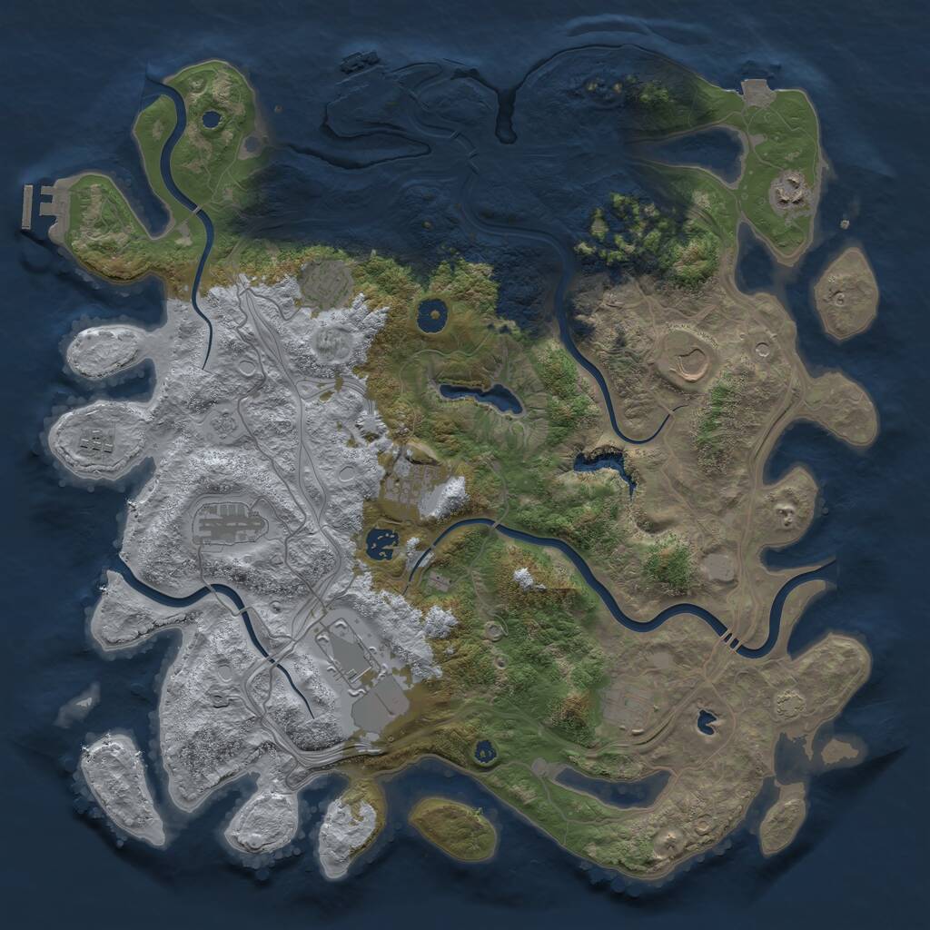 Rust Map: Procedural Map, Size: 4250, Seed: 915755059, 15 Monuments