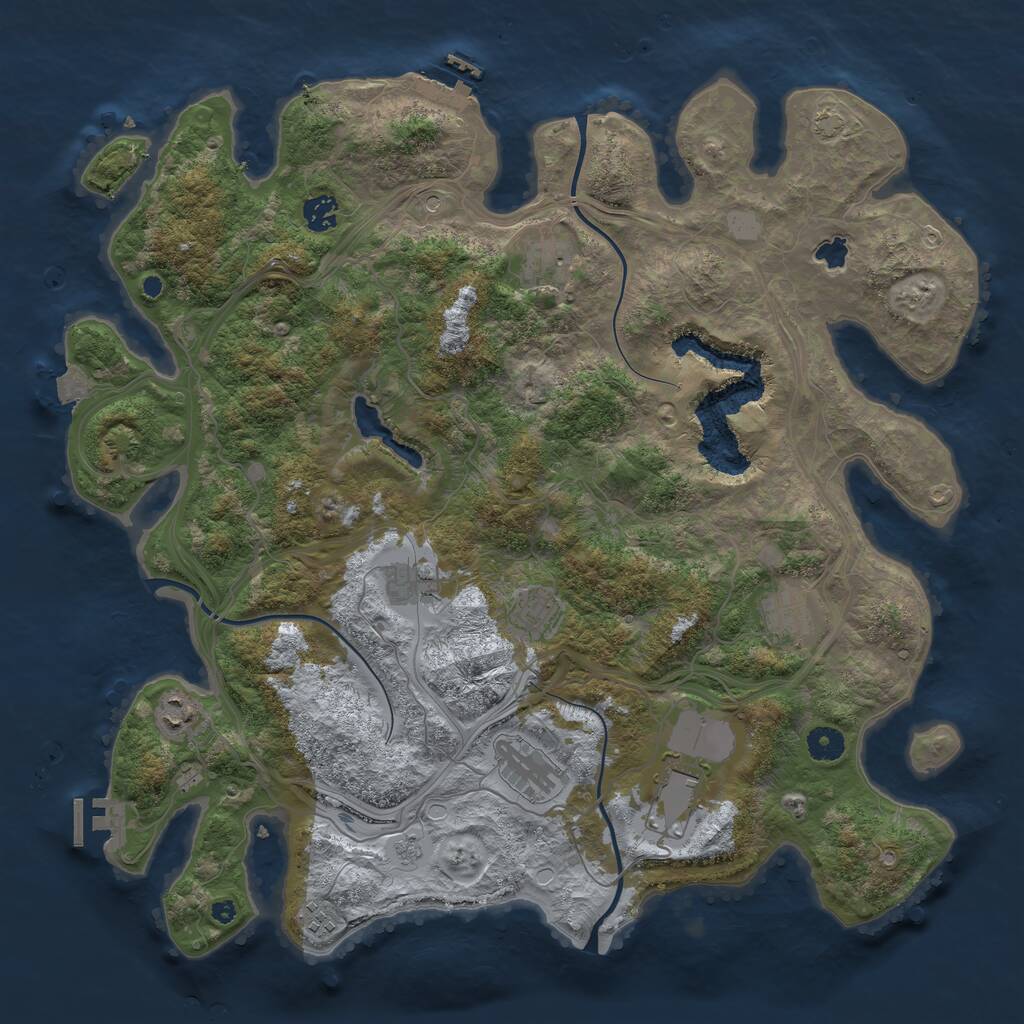Rust Map: Procedural Map, Size: 4250, Seed: 1309584309, 15 Monuments