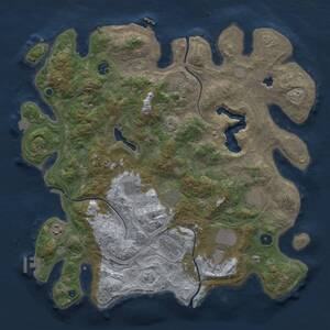 Thumbnail Rust Map: Procedural Map, Size: 4250, Seed: 1309584309, 15 Monuments