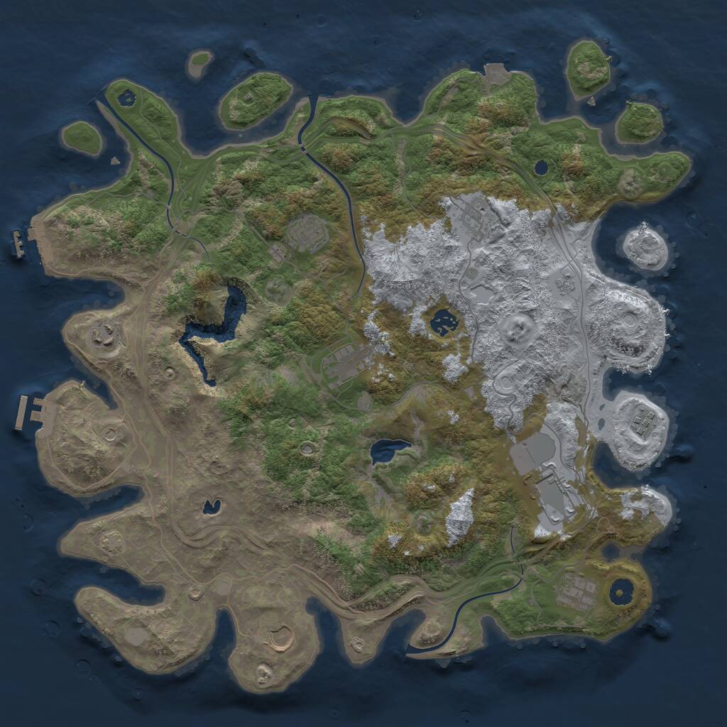 Rust Map: Procedural Map, Size: 4250, Seed: 558203669, 15 Monuments