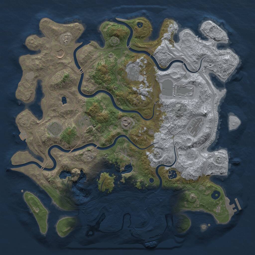 Rust Map: Procedural Map, Size: 4250, Seed: 95618874, 15 Monuments