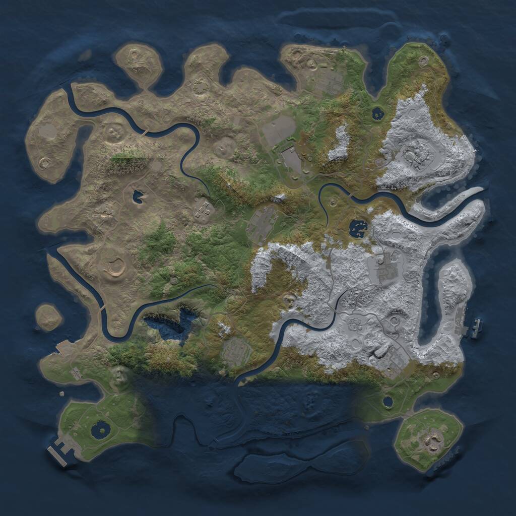 Rust Map: Procedural Map, Size: 4200, Seed: 1171270148, 17 Monuments