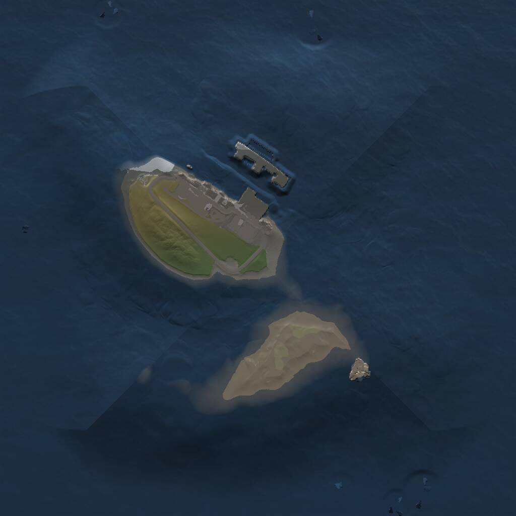 Rust Map: Procedural Map, Size: 1250, Seed: 22, 2 Monuments