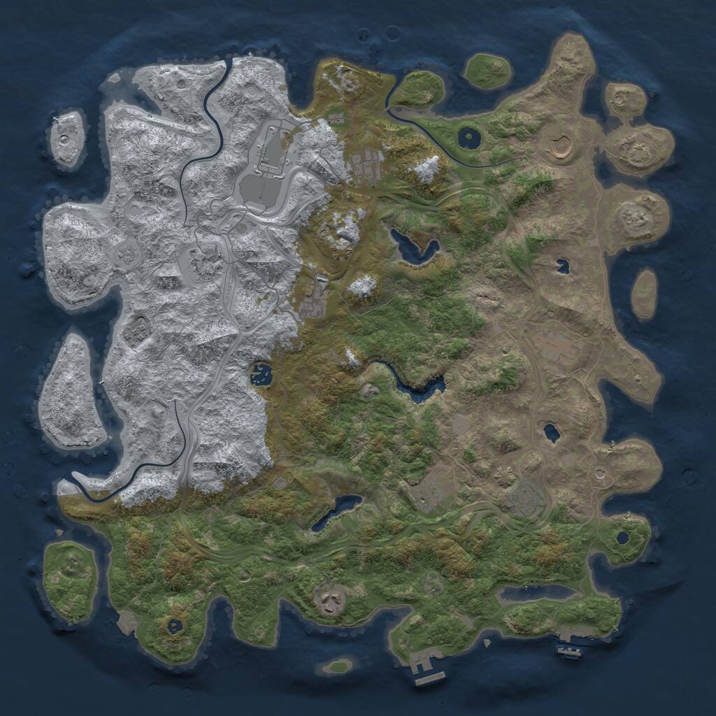 Rust Map: Procedural Map, Size: 4750, Seed: 21098649, 17 Monuments