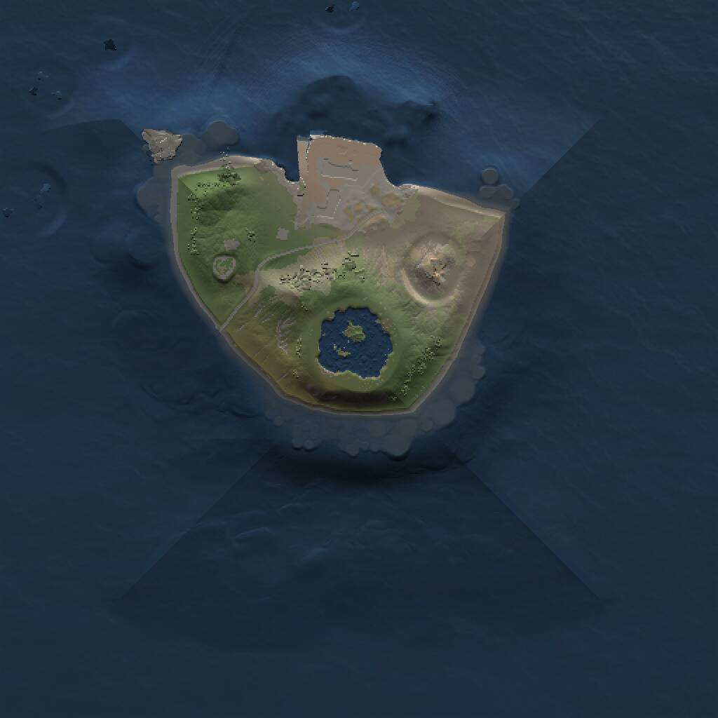 Rust Map: Procedural Map, Size: 1000, Seed: 1181884526, 1 Monuments