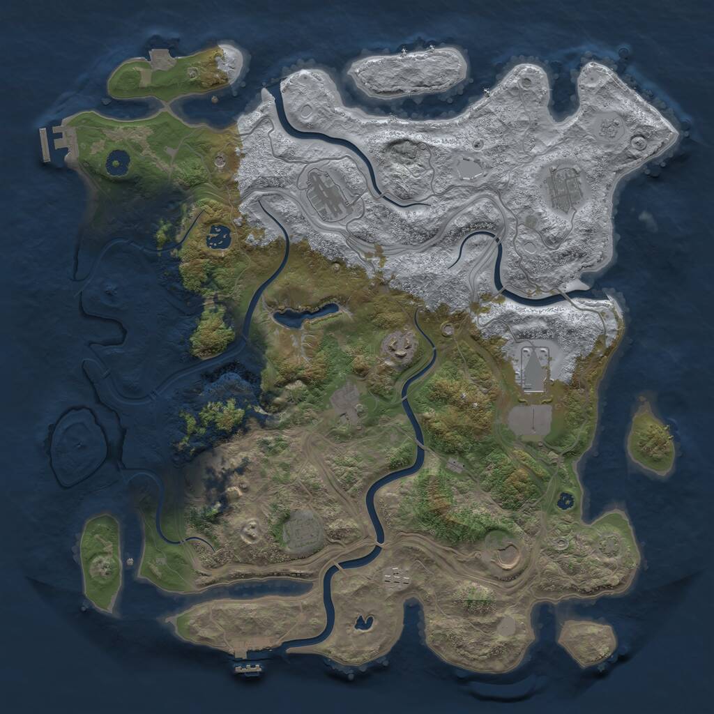 Rust Map: Procedural Map, Size: 4250, Seed: 1526912247, 16 Monuments