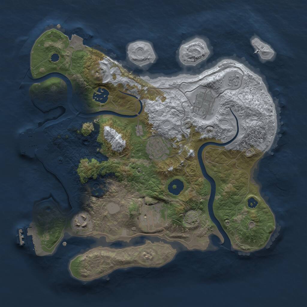 Rust Map: Procedural Map, Size: 3000, Seed: 1478533487, 11 Monuments