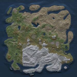Thumbnail Rust Map: Procedural Map, Size: 4250, Seed: 641210558, 16 Monuments
