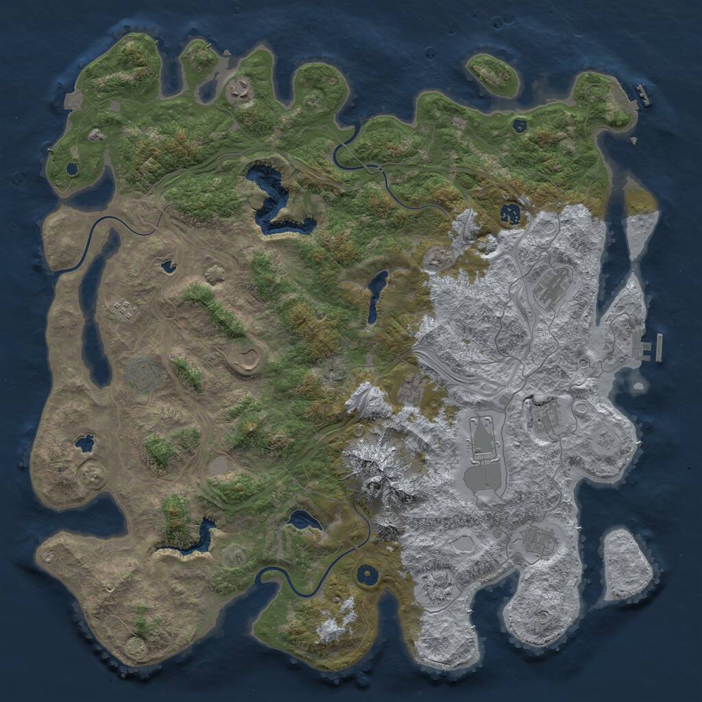Rust Map: Procedural Map, Size: 5000, Seed: 9971799, 17 Monuments