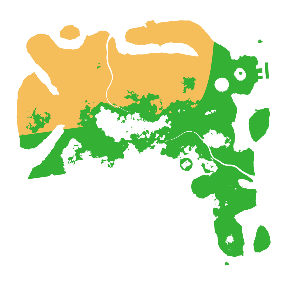 Biome Rust Map: Procedural Map, Size: 3700, Seed: 592080663