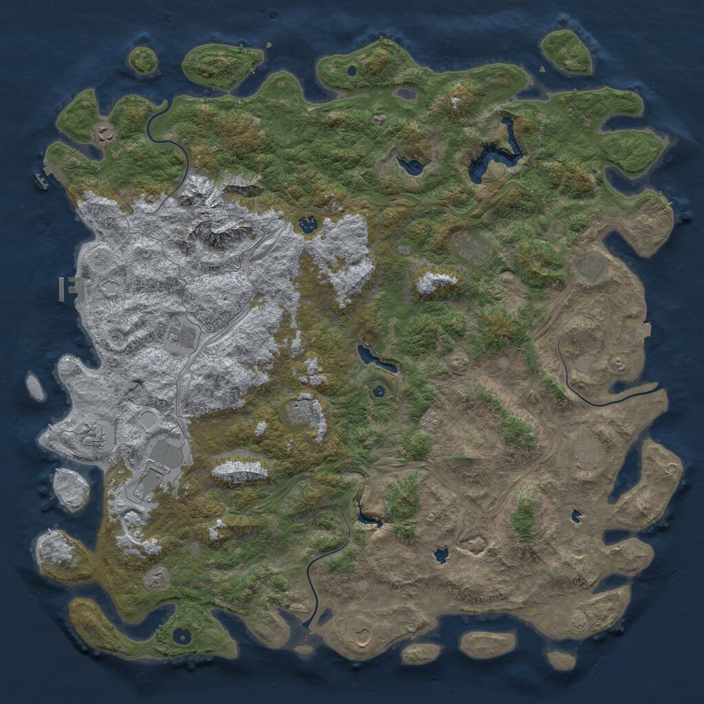Rust Map: Procedural Map, Size: 5880, Seed: 198, 17 Monuments